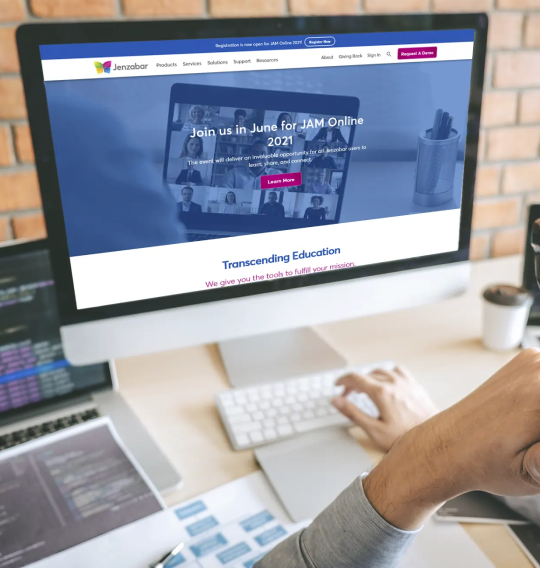 Jenzabar Website Redesign Screenshot